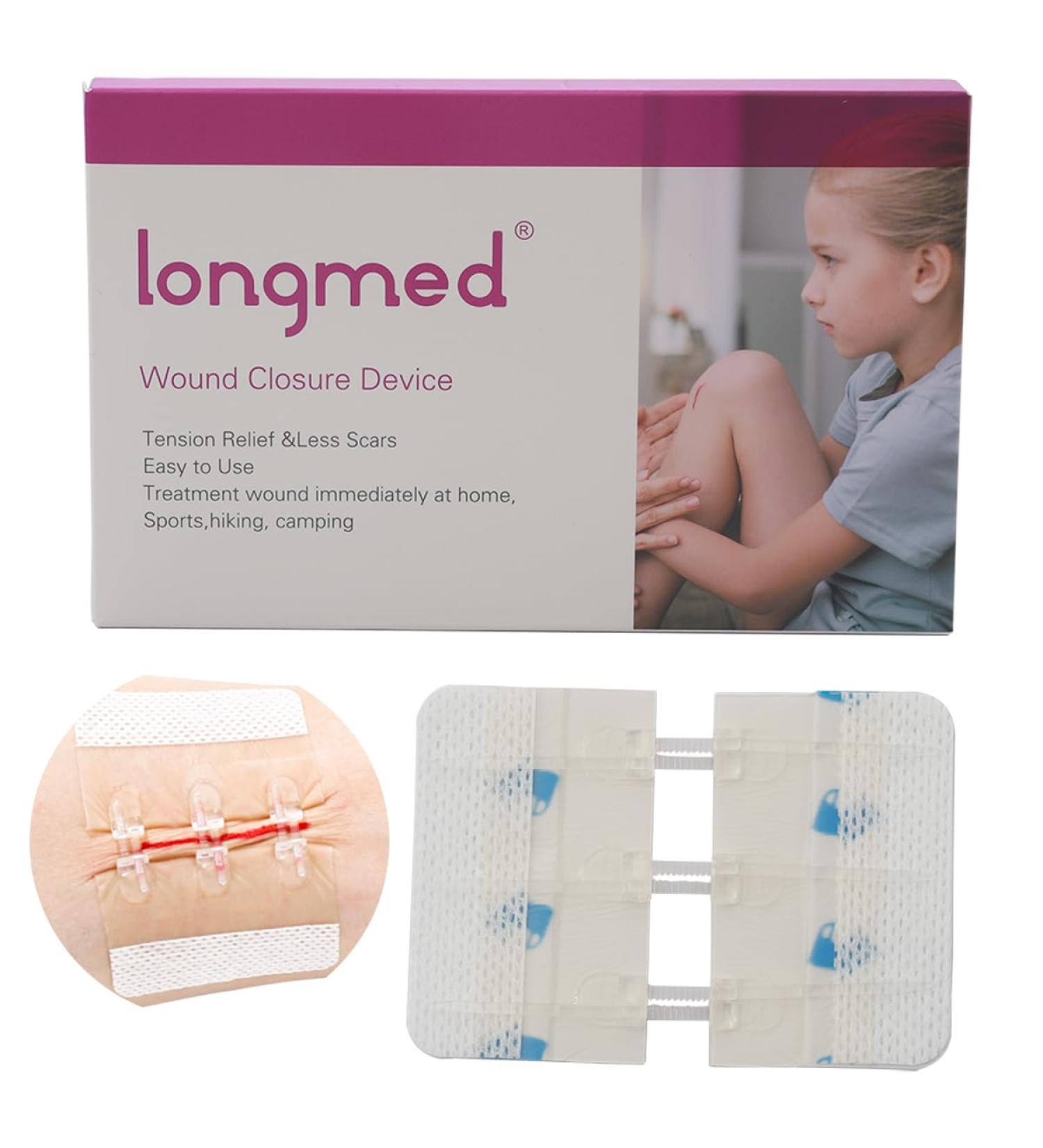 Emergency Wound Closure Strips - Butterfly Bandages for First Aid | Adhesive Sutures for Zipper Laceration Repair (S) - 1 Piece 2.76x1.97 - Buy Online on GoSupps.com
