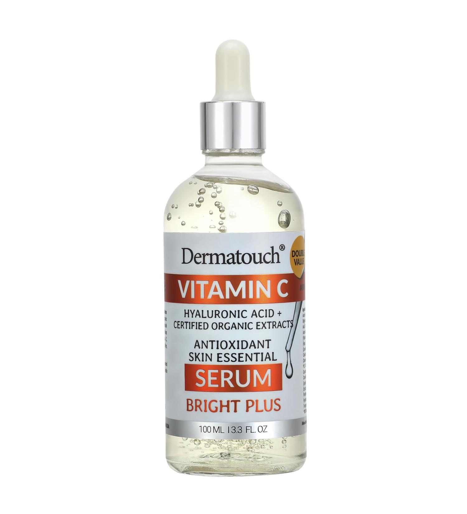Dermatouch Vitamin C Serum with Hyaluronic Acid 3.3 fl oz - Made in America