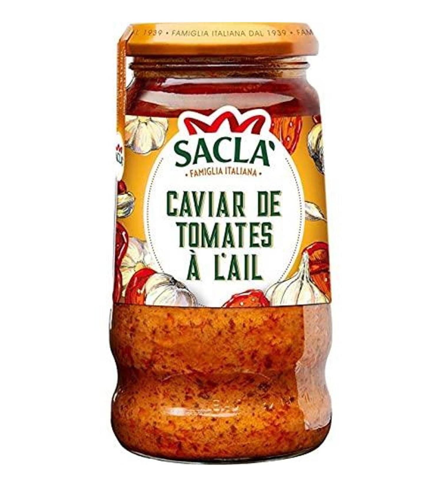 Sacla Tomato caviar with garlic - The jar of 290 g