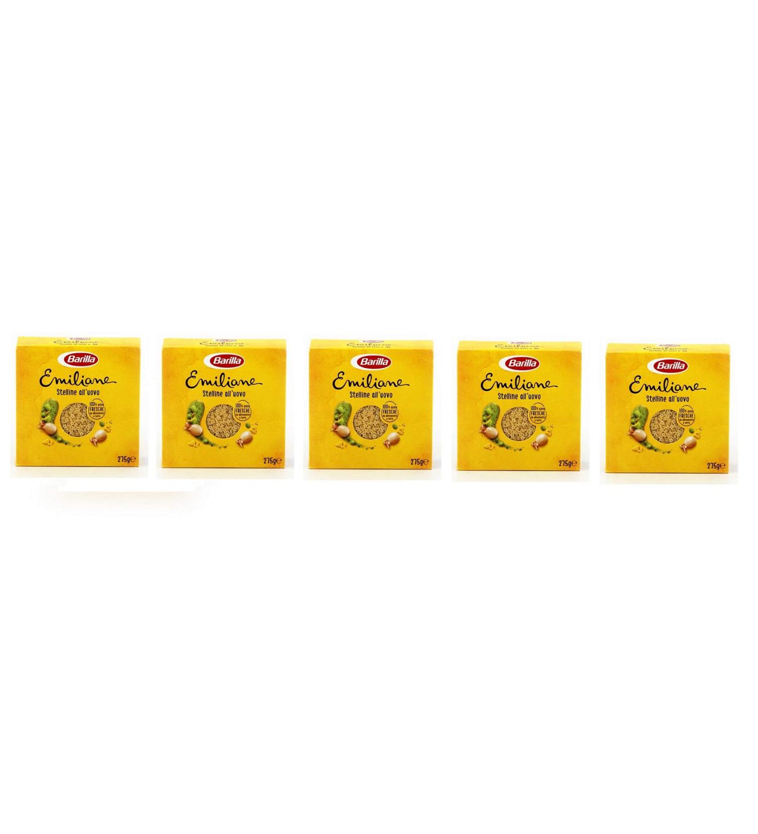 5x Barilla Emiliane Egg stars n 108 half pasta and 275 g