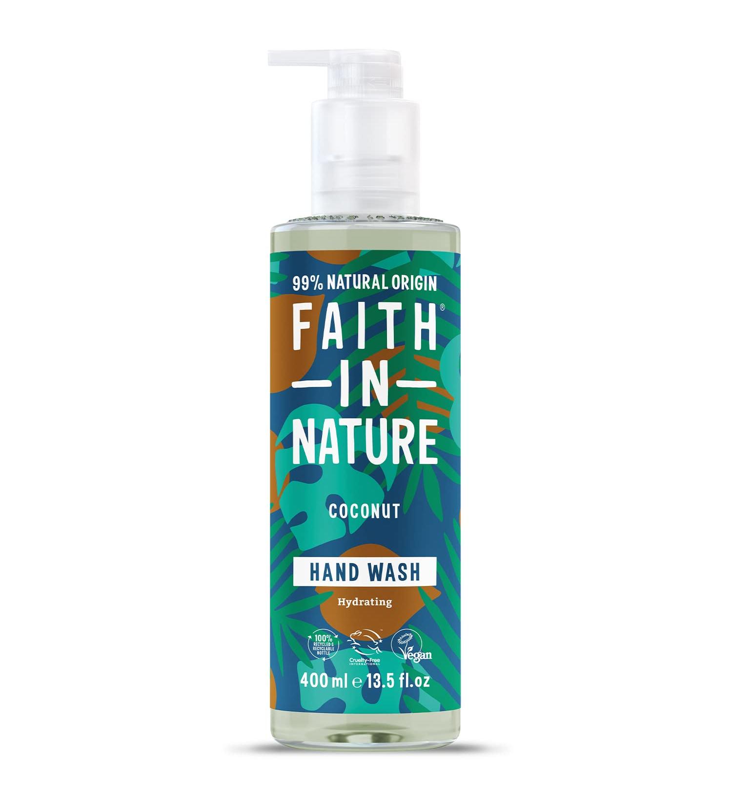 Faith In Nature Natural Coconut Hand Wash Hydrating Vegan and Cruelty Free No SLS or Parabens 400 ml Coconut 400 ml (Pack of 1) - Buy Online on GoSupps.com