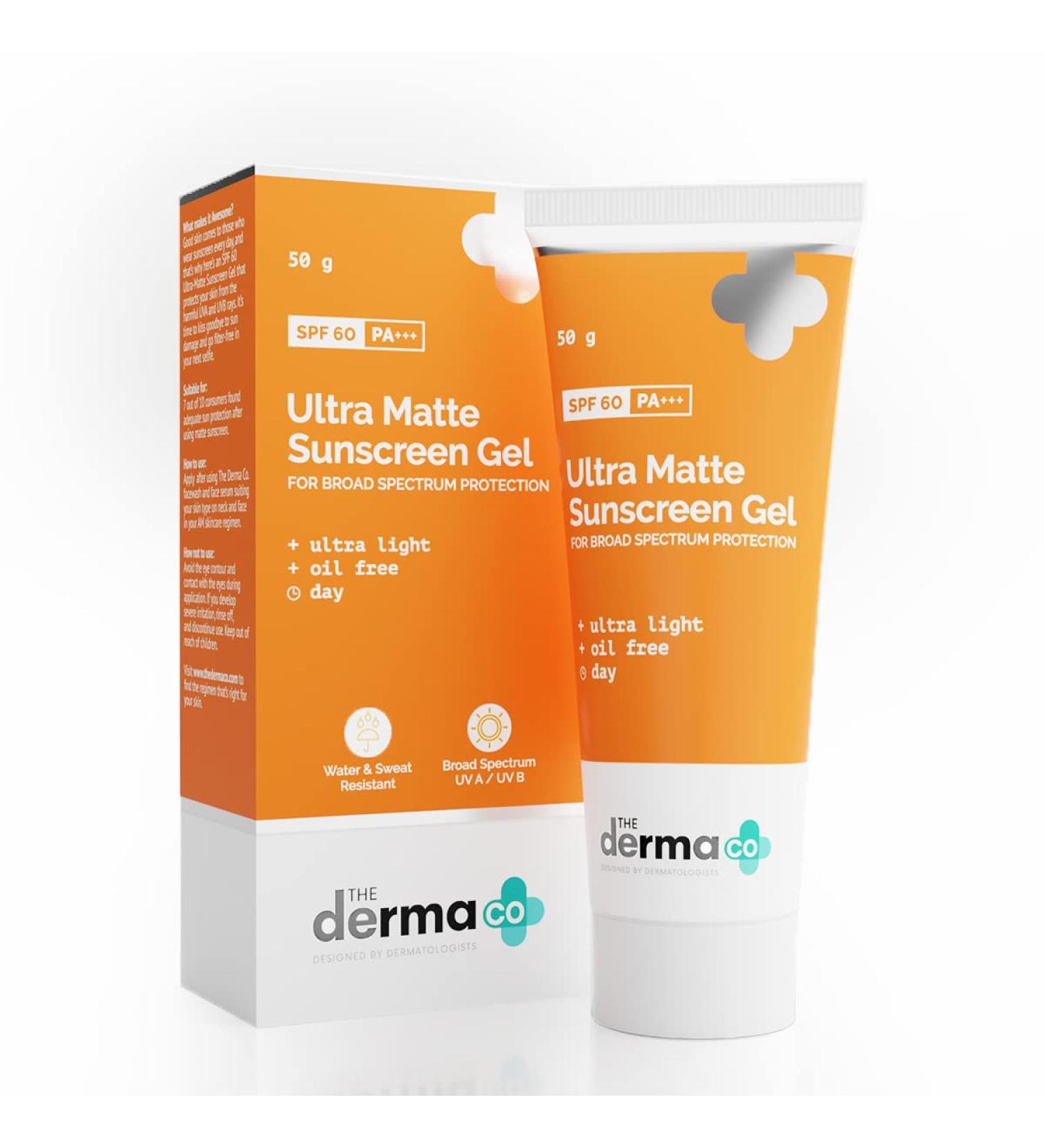Ultra Matte Sunscreen Gel SPF 60 | Broad Spectrum Protection | Oil-Free for Acne-Prone Skin | Prevent Sun Damage | 1.76 Oz - Buy Online on GoSupps.com
