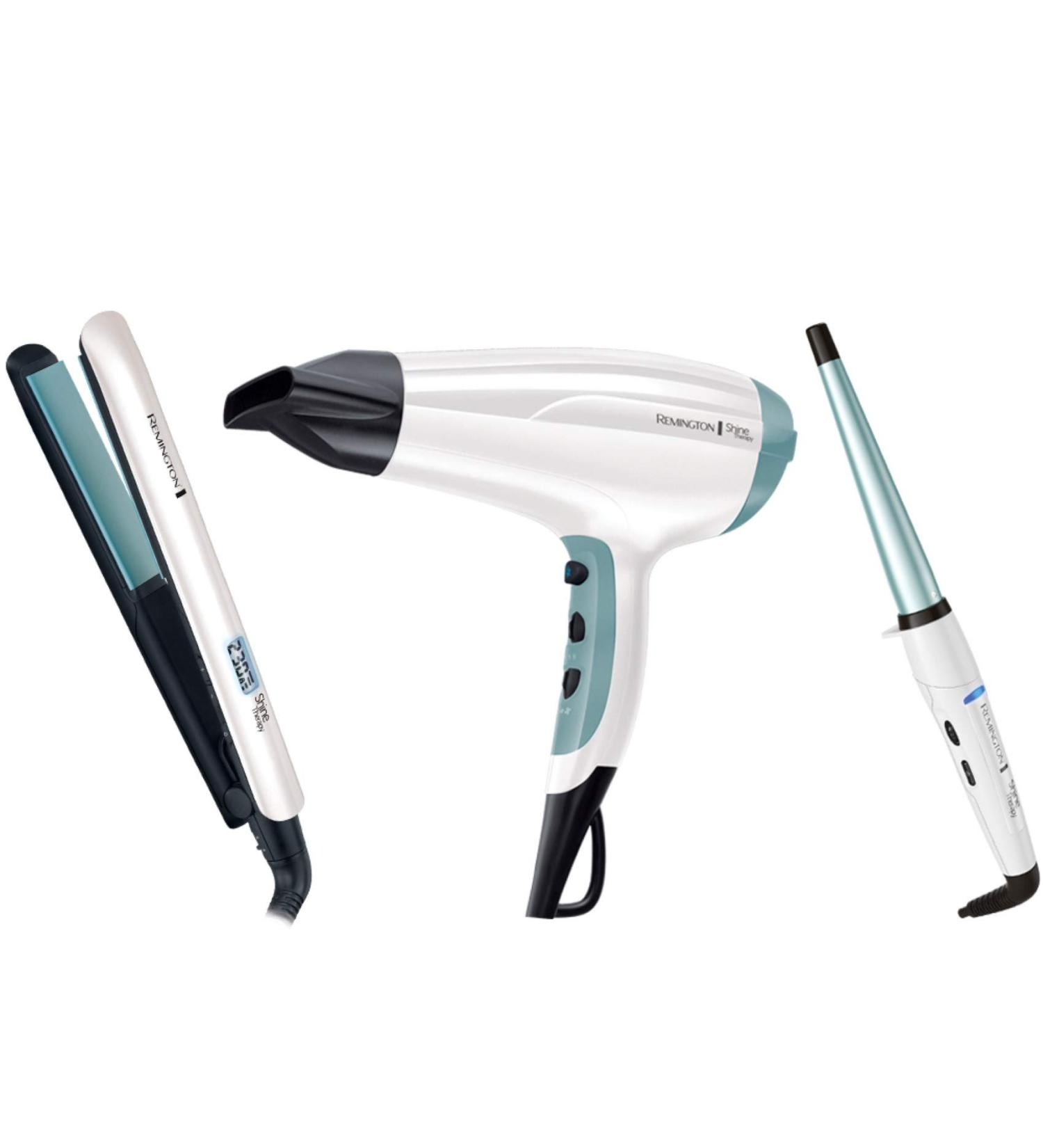 Remington Styling Set Shine Therapy: Hairdryer Straightener & Curling Iron - Best International Offer - Buy Online on GoSupps.com