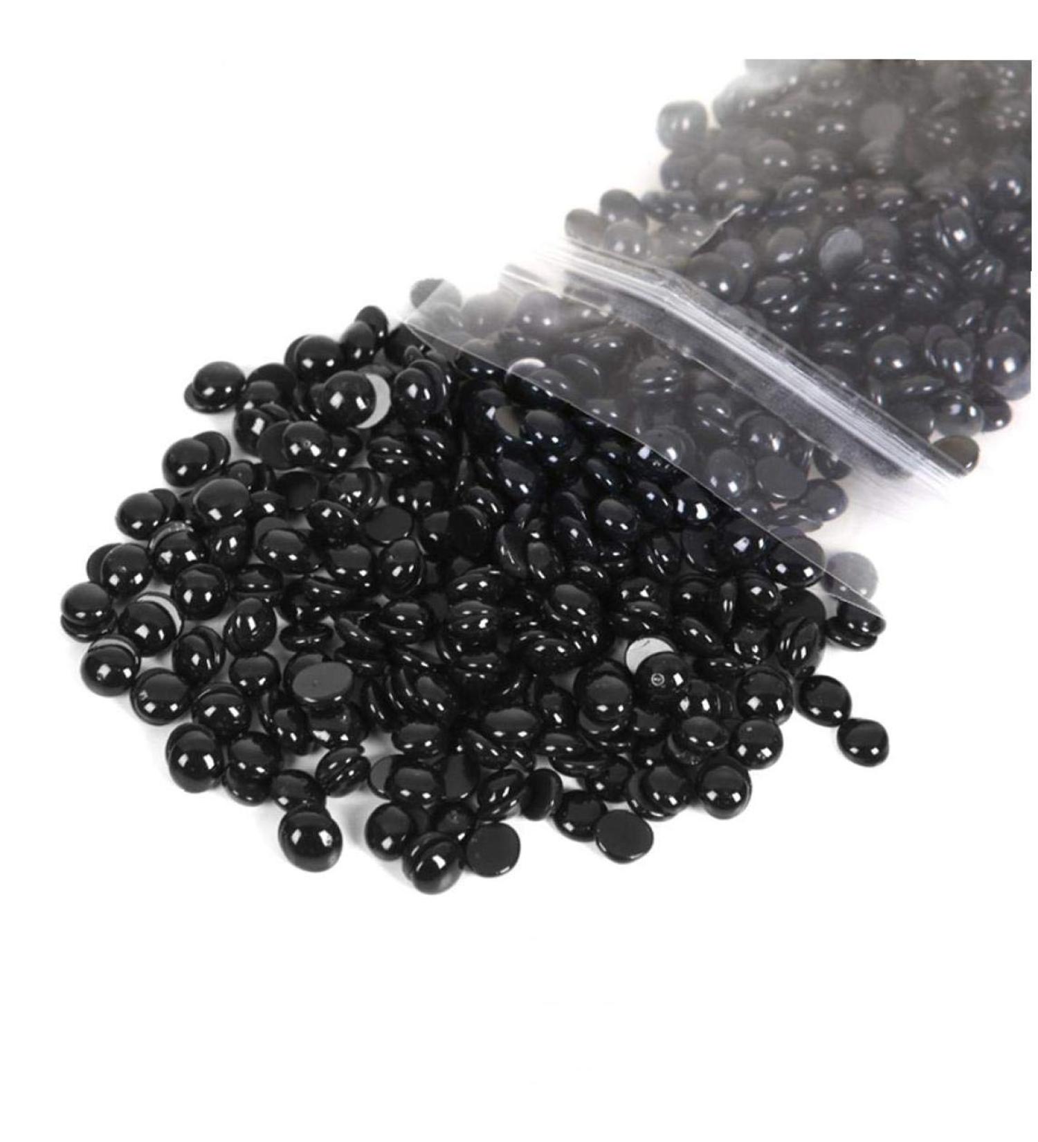 Smooth Hard Wax Beans for Pain-Free Hair Removal - Ideal for Body Bikini Armpits & Legs - 100g Black Wax Kit for Men & Women - Buy Online on GoSupps.com