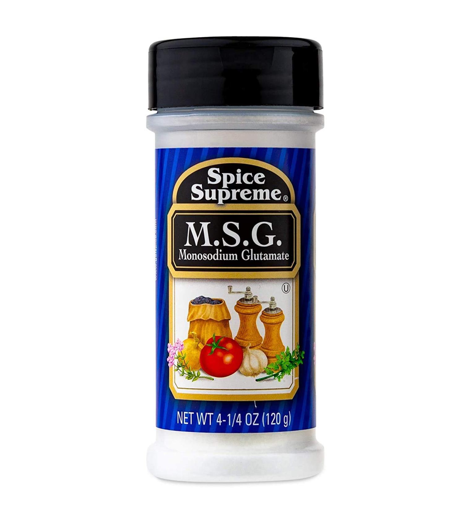 Spice Supreme M.S.G. Monosodium Glutamate 4.25-oz Plastic Shaker - Premium Quality Seasoning - Buy Online on GoSupps.com