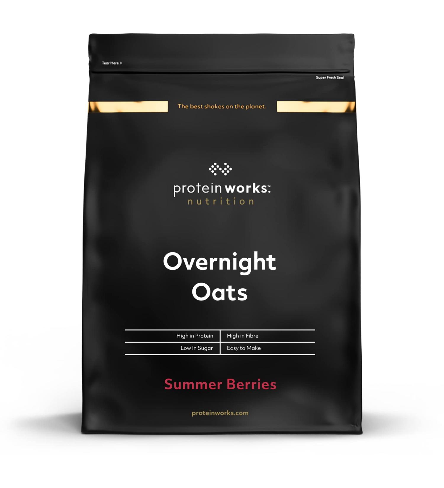 THE PROTEIN WORKS Overnight Oats | High Protein Breakfast | Low Sugar Snack | Low GI Oats | - Buy Online on GoSupps.com