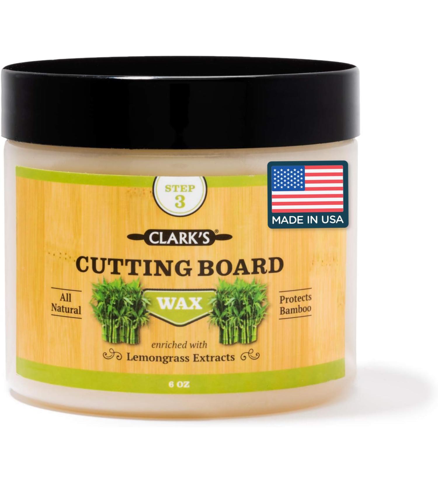 CLARK S Cutting Board Wax - Natural Beeswax & Carnauba Food Safe Enhances Kitchen Wood with Lemongrass - International Shipping Available - Buy Online on GoSupps.com