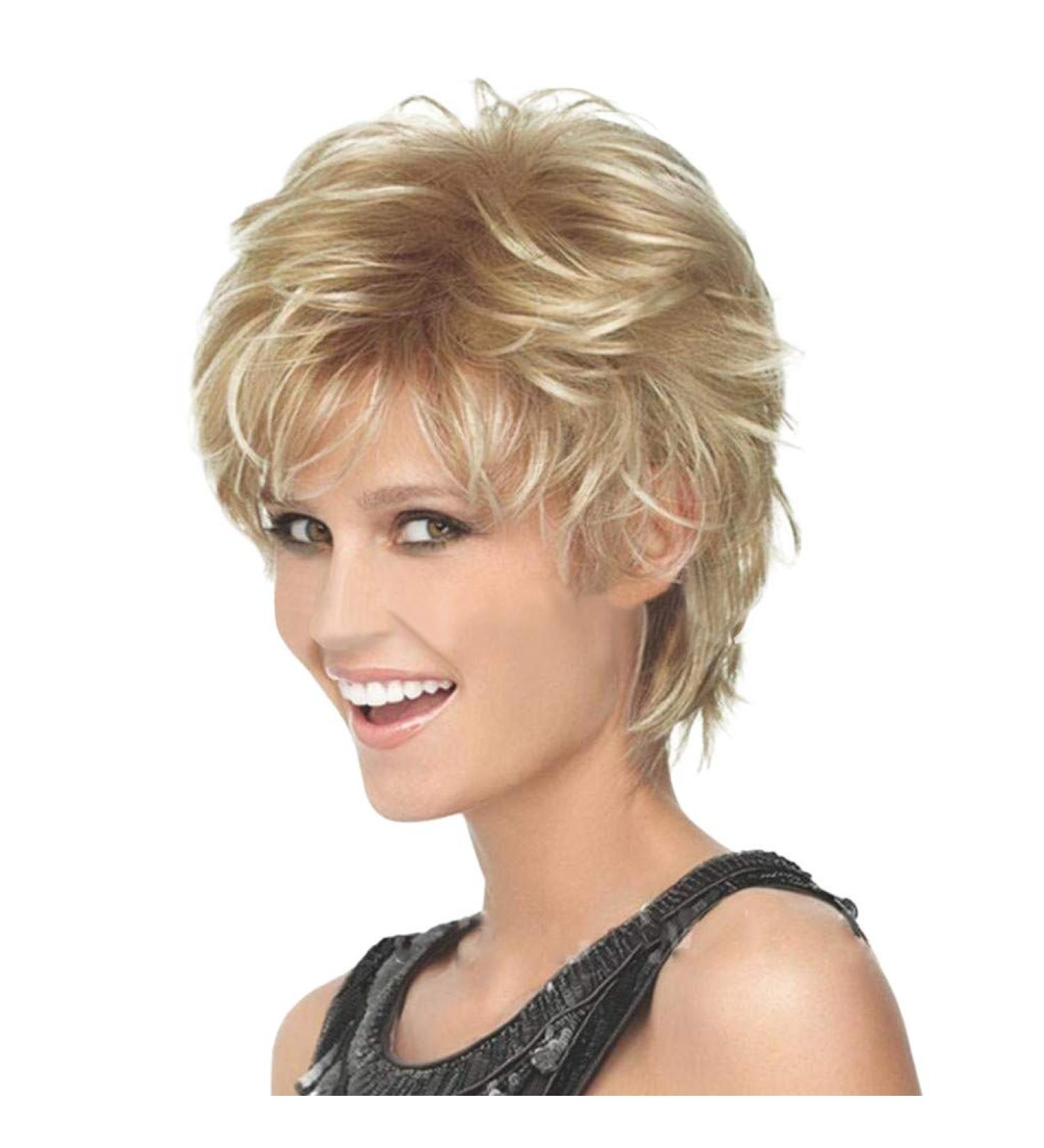 Ansenesna Blonde Short Curly Wig for Women | Shop Trendy Short Hair Wigs Online - Buy Online on GoSupps.com