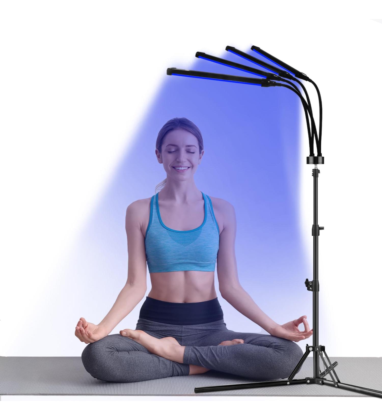 Red Light Lamp 180LEDs Blue Light & Infrared Light with Stand Height Adjustable & Angle Adjustable & Timer Red/Infrared/Blue Light for Home/Office Use - Buy Online on GoSupps.com