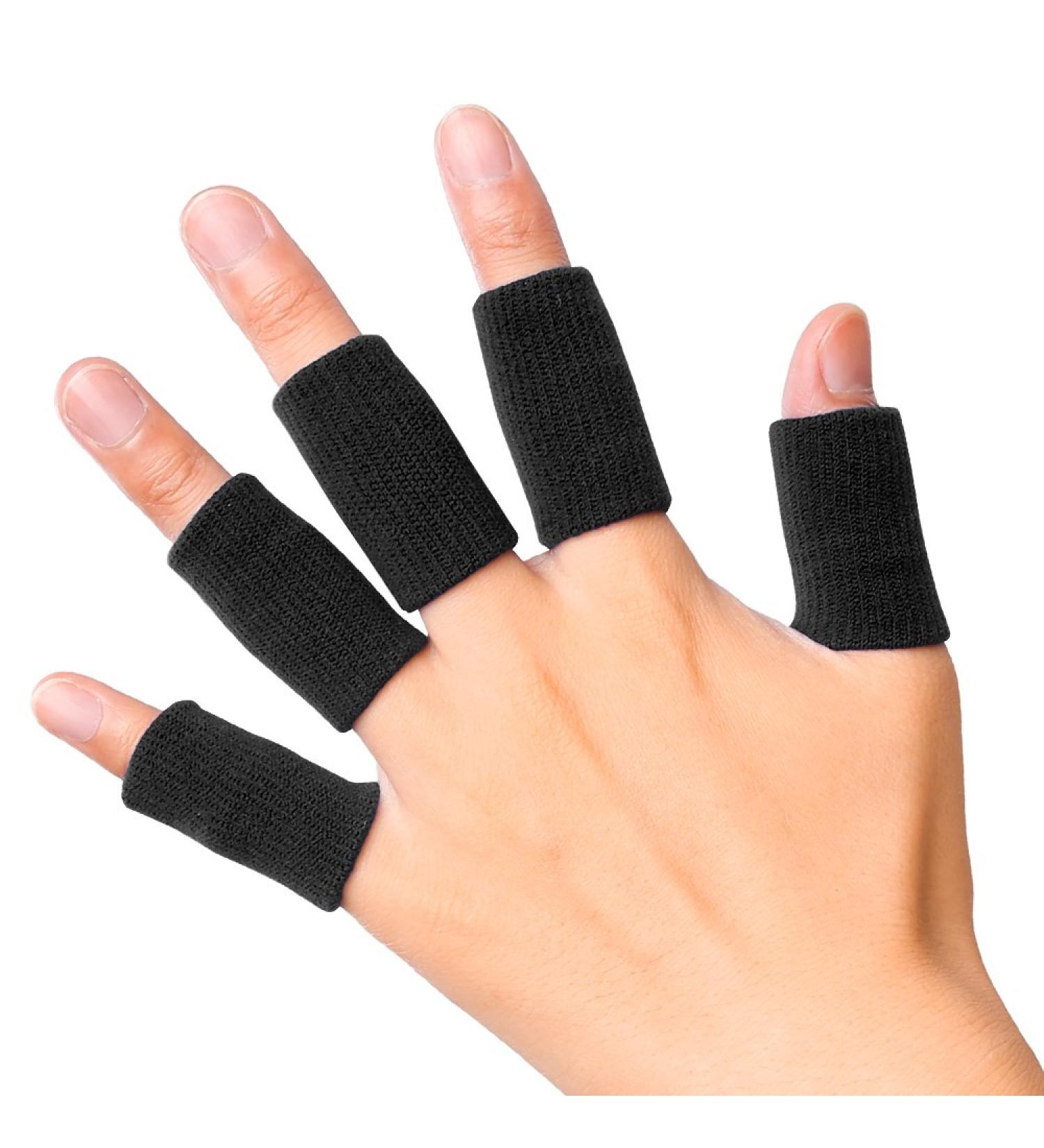 JBM Adult Finger Brace Splint Sleeve Thumb Support Protector - Black | Soft, Cushioned, and Breathable Spandex Material for Comfort and Safety | Suitable for Boating, Gym, and Finger Splinters - Buy Online on GoSupps.com
