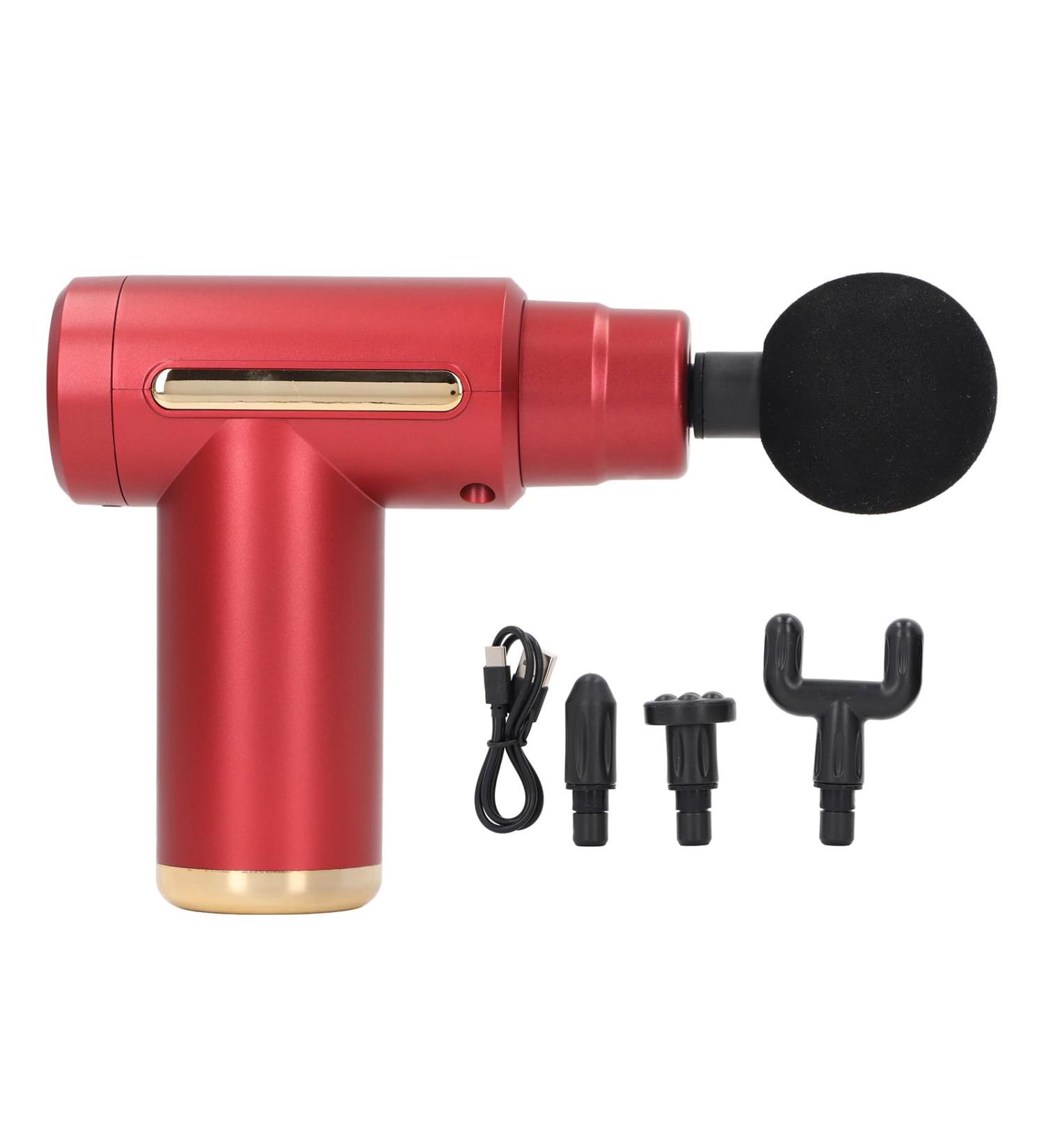 Mini Massage Gun for Deep Tissue Relief | Vibration & Percussion Massage Gun for Athletes | 4 Attachments - Buy Online on GoSupps.com