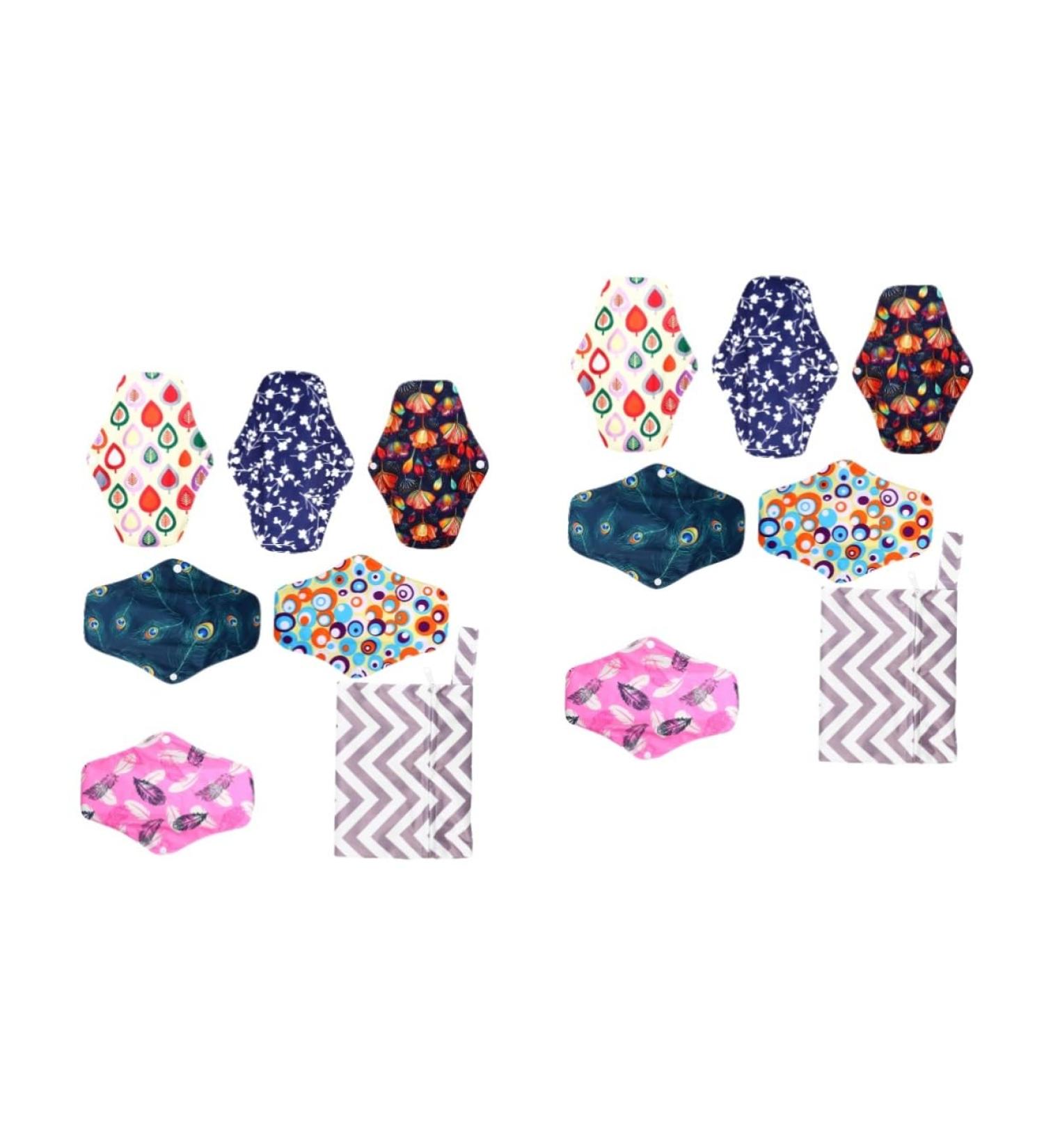 Minkissy 12-Pack Women's Rectangular Storage Bags | Absorbent & Reusable Menstrual Pads | Portable Anthracite with Bamboo Carbon Fiber Inner Layer - Buy Online on GoSupps.com