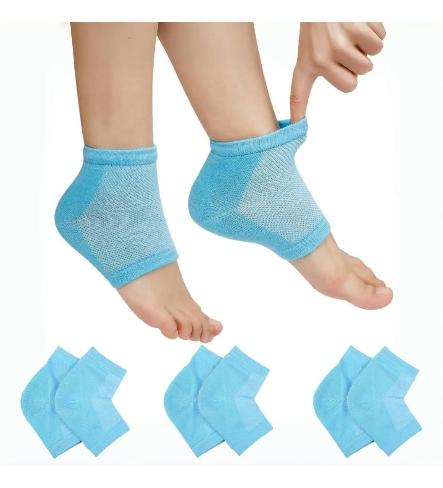 Moisturizing Gel Heel Socks Cracked Gel Heel Socks Toeless Heel Repair Socks for Women (Azure) - Buy Online on GoSupps.com