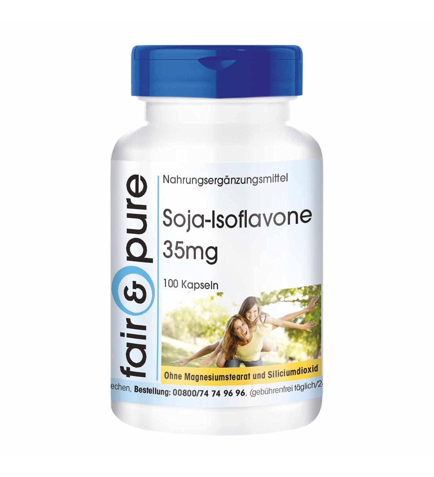 Fair & Pure Soy Isoflavones 35mg - Vegan 100 Capsules with Tocotrienols | Premium Soy Extract for Health - Buy Online on GoSupps.com