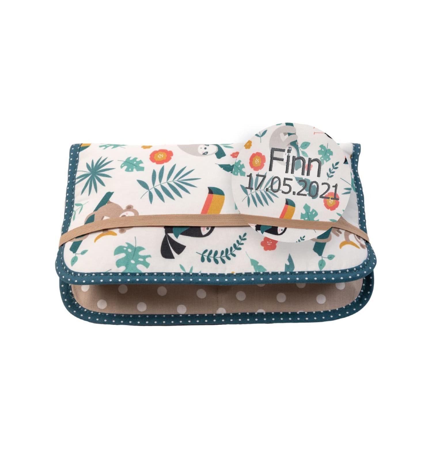 ULLENBOOM Diaper Pocket - Compact Diaper Bag for 3 Diapers & Accessories | Made in EU | Jungle Design 18x27 cm - Buy Online on GoSupps.com