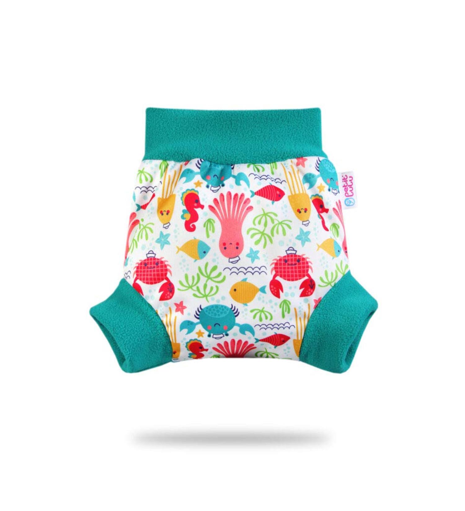 Petit Lulu Pull Up Cloth Nappy Wrap | Size XL | Washable Diaper Wrap | Reusable Cloth Nappies | Made in Europe (Lagoon) - Buy Online on GoSupps.com