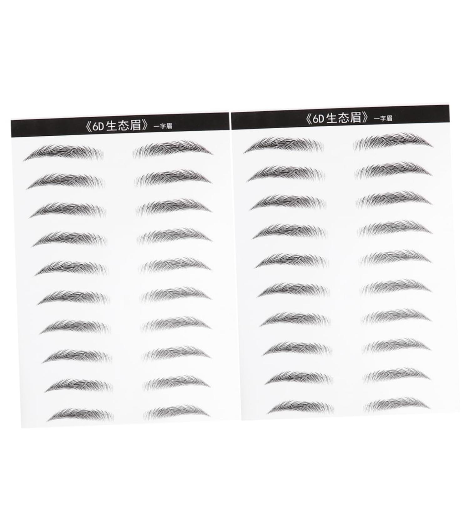 Baluue 2 Pairs Eyebrow Makeup Tools Hair-like Simulation Eyebrow Sticker Artificial Eyebrow Patch 21.00X15.00X0.01CM Black - Buy Online on GoSupps.com