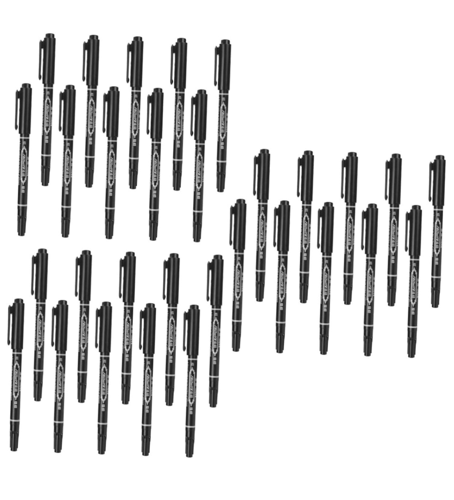 Didiseaon 30 Pcs Eyebrow Marker Pen Beauty Marker Cosmetic Liner Salon Mapping Pen Marker Pens Plastic Black - Buy Online on GoSupps.com