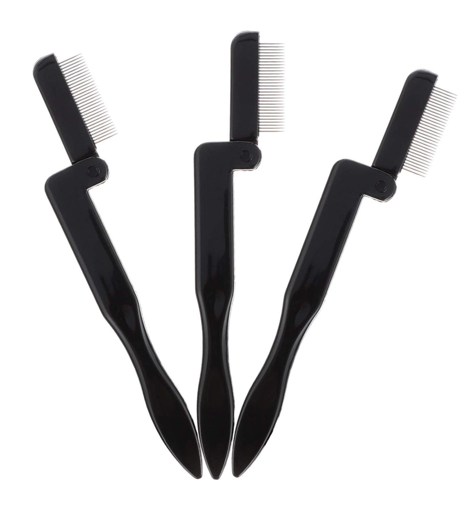 Minkissy Eyelashes Comb Curler & Eyebrow Brush Set - 3pcs Makeup Tool for Perfect Eyelashes & Brows | International Shipping - Buy Online on GoSupps.com