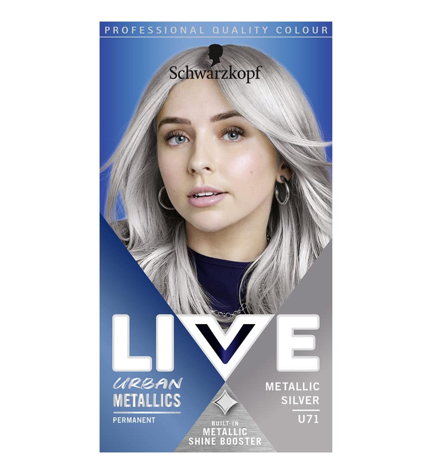 Schwarzkopf Live Hair Colour Fashion Metallic Silver - 1 Count - Buy Online on GoSupps.com