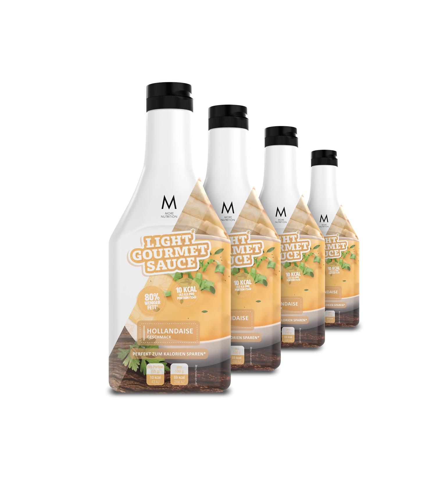 MORE Light Gourmet Sauce 4 x 285ml - Hollandaise low-calorie sauce no added sugar and unnecessary fat 4 x Hollandaise