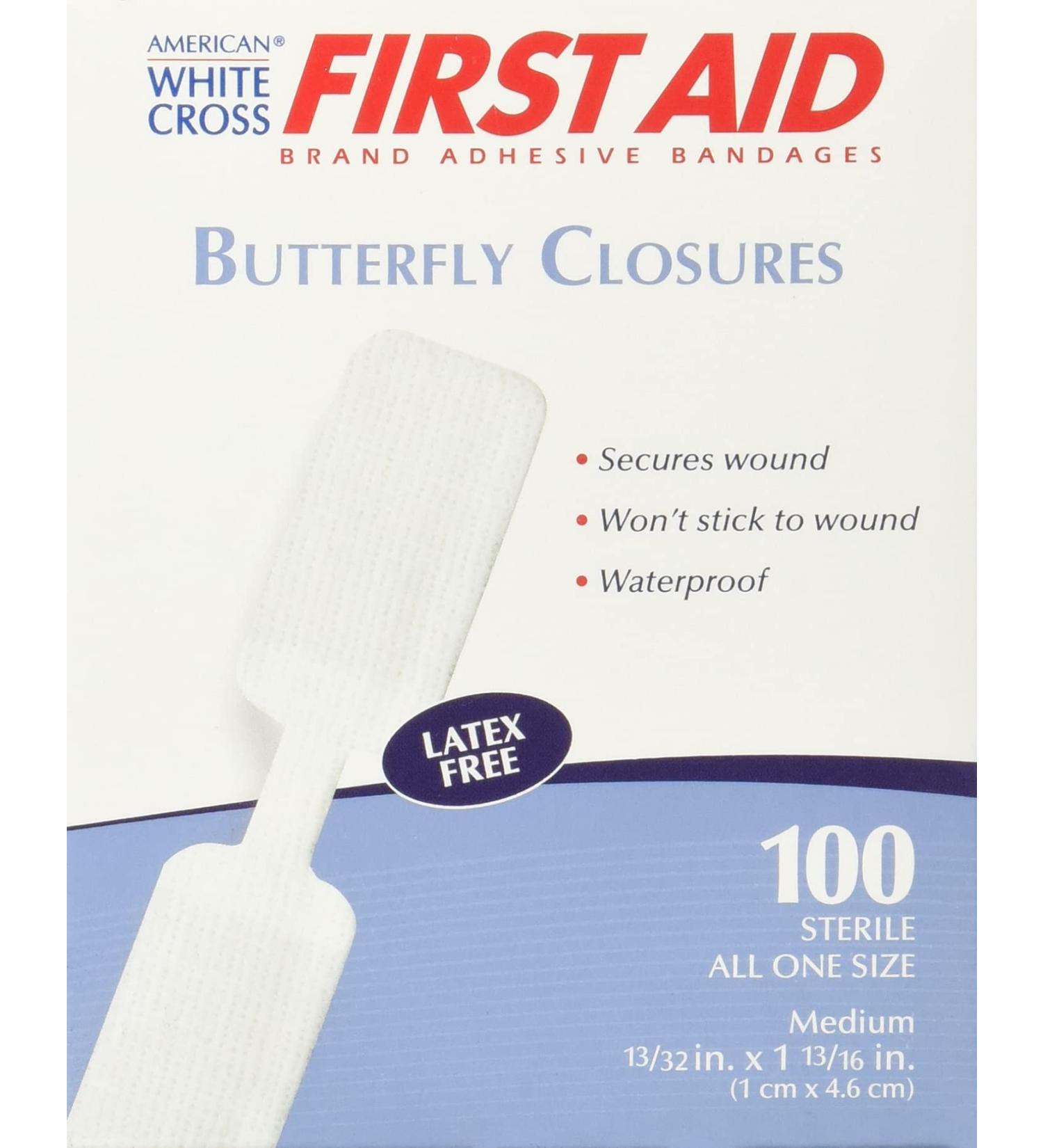 Medique Products 60233 Butterfly Bandage Medium - First Aid Adhesive Bandages - Buy Online on GoSupps.com