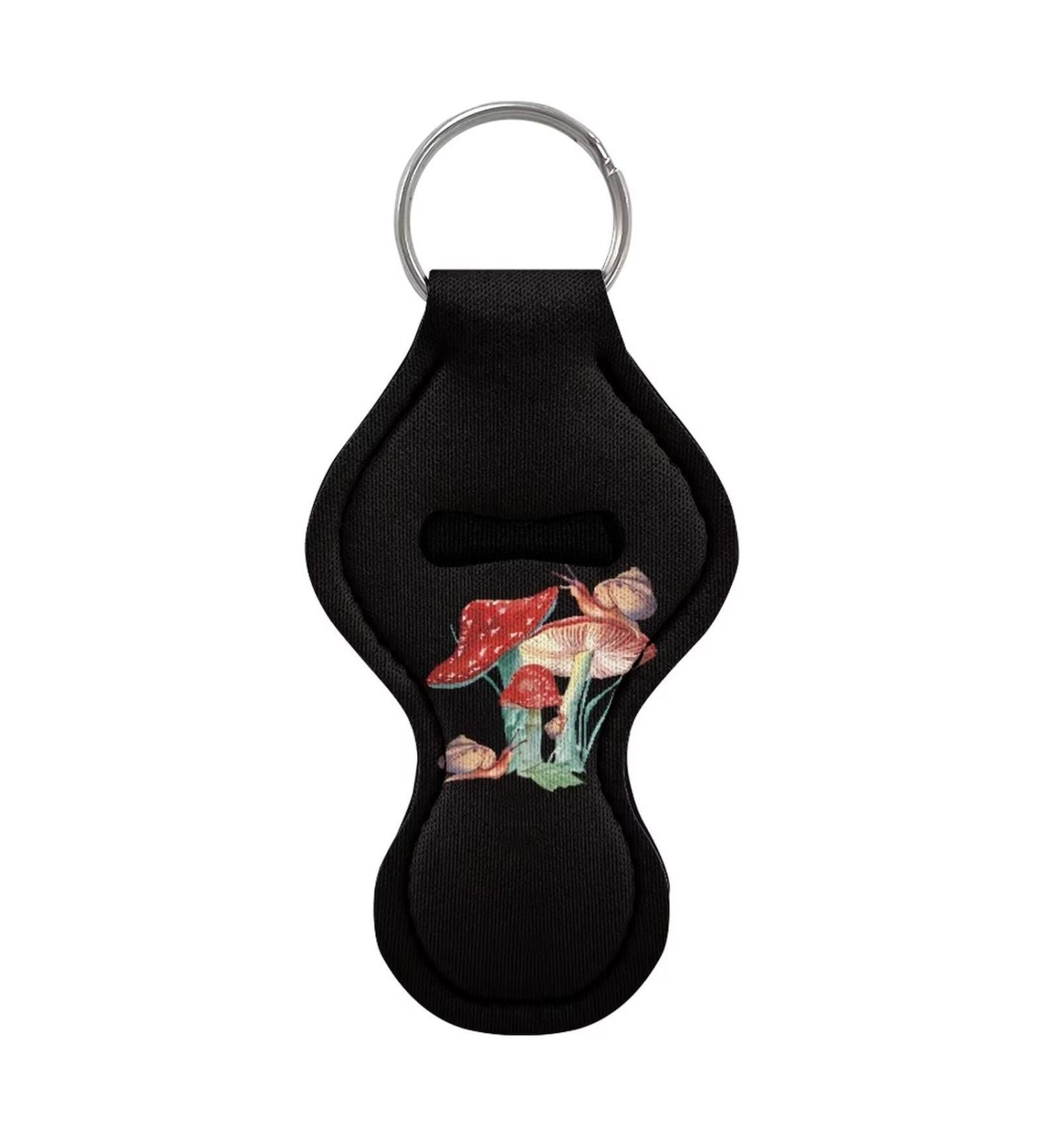 Poceacles Chapstick Keychain for Women and Girls - Loose Pouch for Lipstick Lip Balm Gloss - Wrist Strap Black Mushroom - Buy Online on GoSupps.com