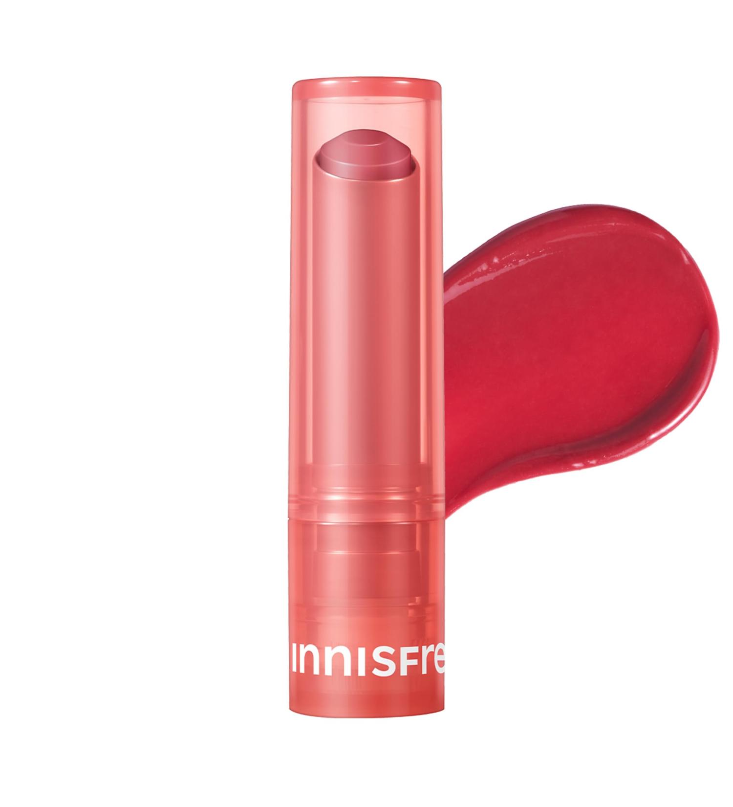Innisfree Dewy Tint Lip Balm - Hydrating Hyaluronic Acid & Ceramides | Tinted Korean Lip Balm in Rose Brick - Shop Now for International Shipping - Buy Online on GoSupps.com