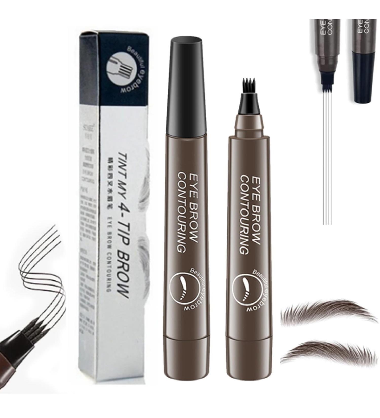 2 Pcs Lightsbetter Waterproof Brow Pen Lightsbetter Eyebrow Waterproof Eyebrow Pen Lightsbetter Tint My 4 Tip Brow Waterproof 4-Tip Eyebrow Pencil Microblading Eyebrow Pen (Gray Brown) - Buy Online on GoSupps.com