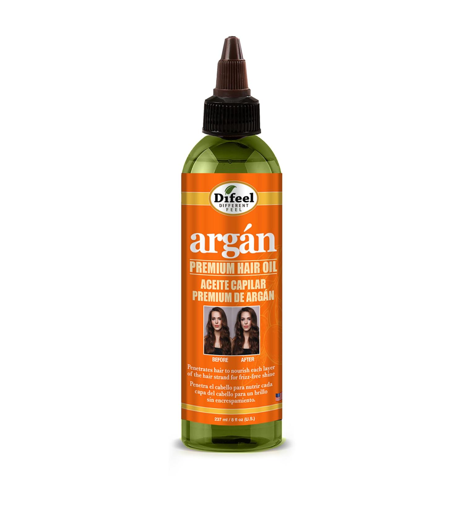 Difeel Argan Hydrating Hair Oil 8 oz - Premium Treatment for Dry & Natural Hair | Fast International Shipping - Buy Online on GoSupps.com
