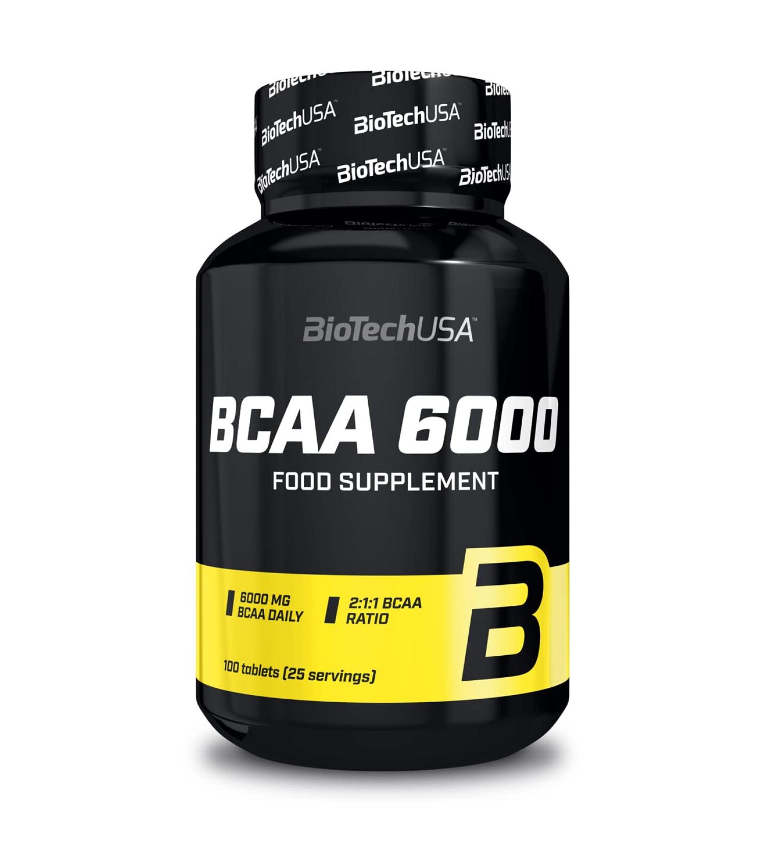 BioTechUSA BCAA 6000 Tablets - 6000mg BCAAs (2:1:1 Ratio) for Muscle Growth & Energy | 100 Tablets - International Shipping - Buy Online on GoSupps.com