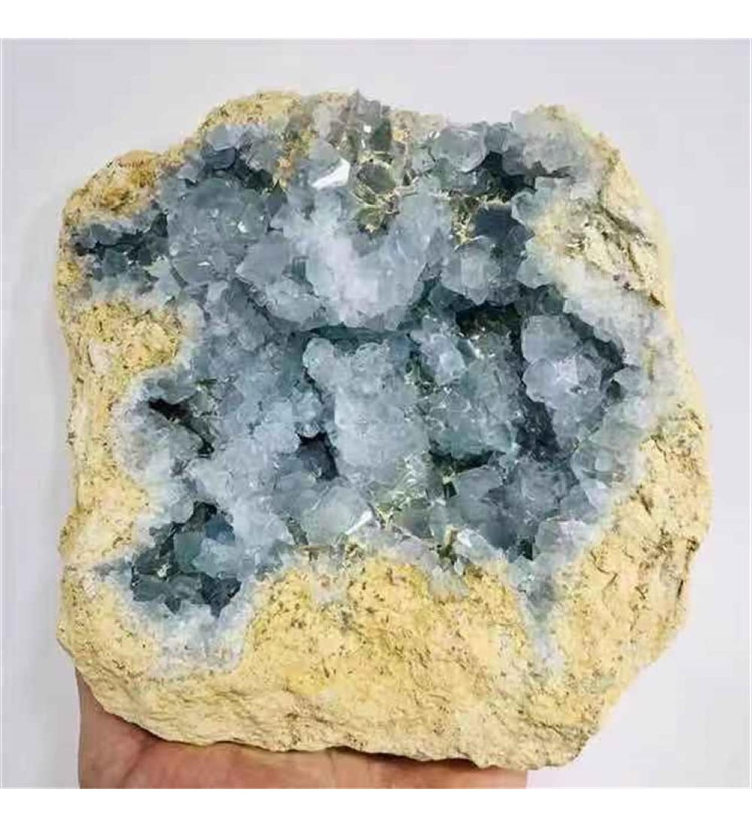 Room Decoration 1pc Large Size Natural Raw Blue Celestite Geode Rough Stone Quartz Crystal Cluster 1300g-1800g for Decoration Suitable for Furniture Decoration (Size : 1PC1710g-1800g) - Buy Online on GoSupps.com