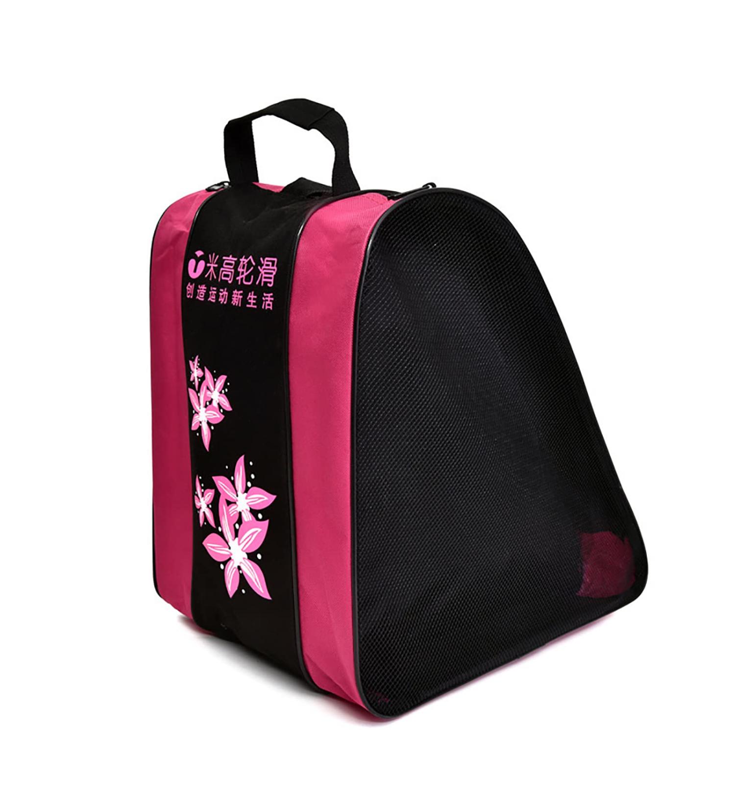 YCRRVAE Roller Skating Bag - Breathable Unisex Carrying Bag with Adjustable Shoulder Strap - Pink Storage Bag for Skates or Inline Roller Accessories - Buy Online on GoSupps.com