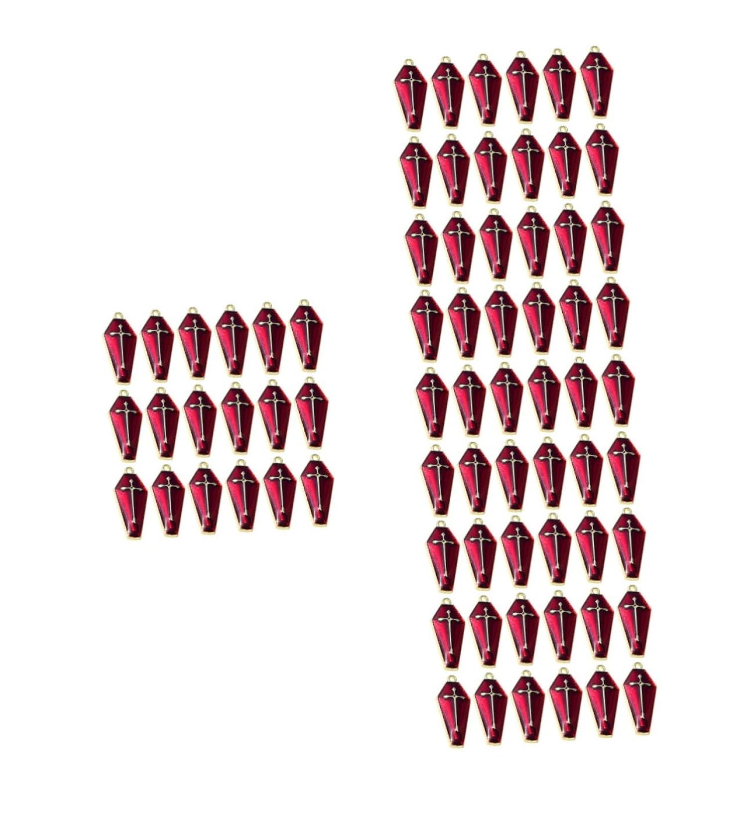 VILLCASE 120 Pcs Coffin Earrings Cross Necklaces Halloween Charm Enamel Coffin Pendant Vintage Coffin Beads Charms for Necklace Metal Coffin Charm Necklace Locket Alloy Bracelet Jewelry - Buy Online on GoSupps.com