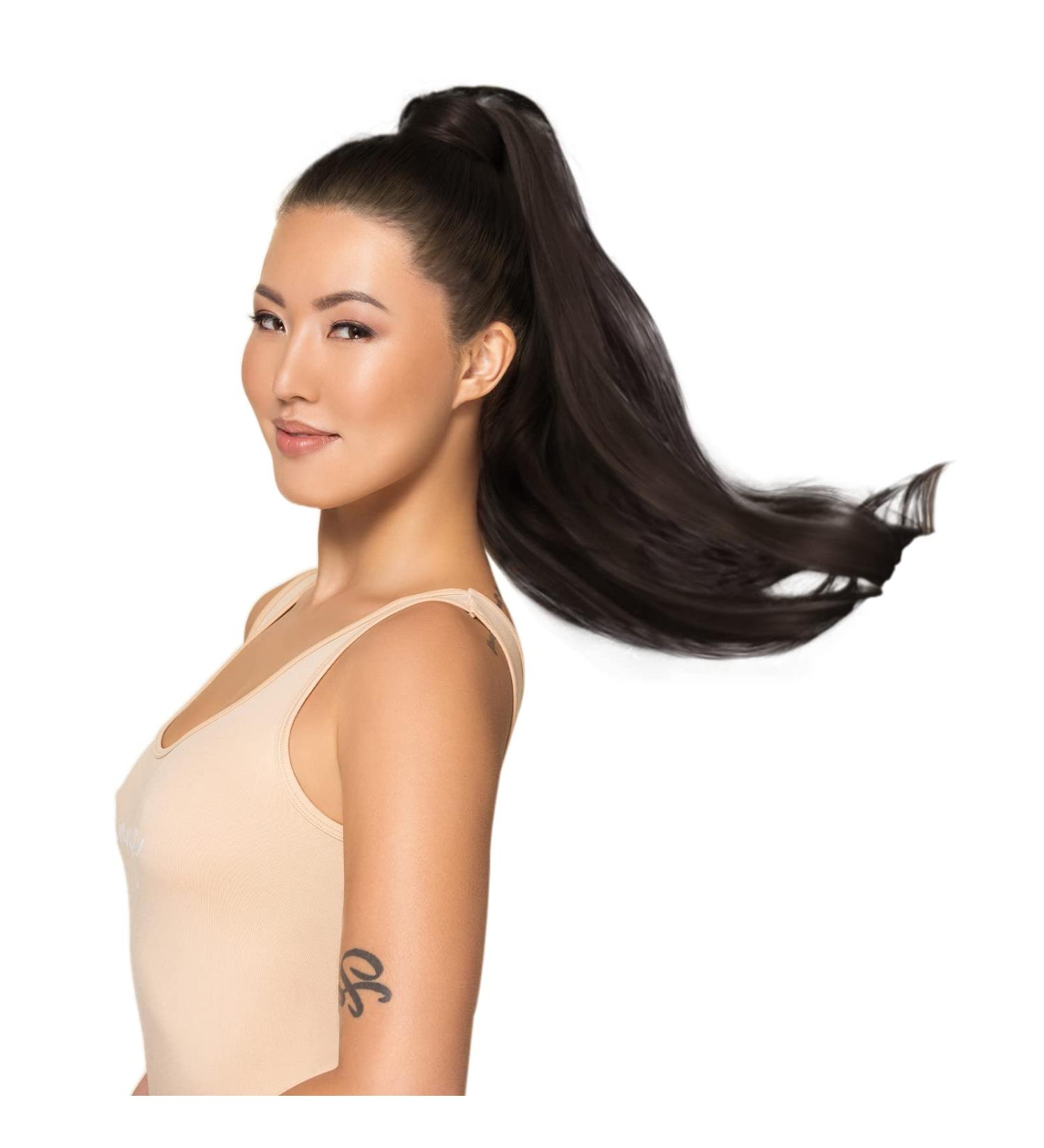 WENNALIFE Ponytail Extension Human Hair 14 Inch 75g Light Dark Brown Clip In Ponytail Hair Extensions Wrap Around Real Hair Ponytail Extension Remy Hair Pony Tails Extensions Hairpieces 14 Inch-75g #2A Light Dark Brown - Buy Online on GoSupps.com
