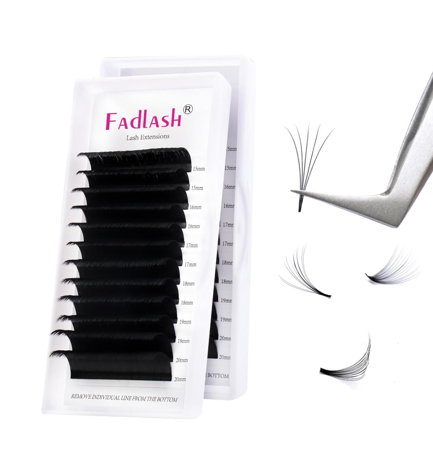 Fadlash Easy Fan Lashes DD Curl 0.07 15-20mm Mixed Length Russian Eyelashes Extensions - Buy Online on GoSupps.com