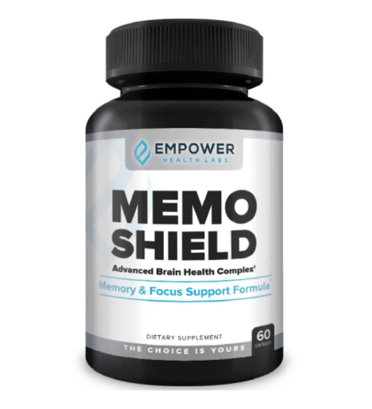MemoShield Brain Health Supplement Advanced Memory Support with Lion's Mane Bacopa Monnieri and Ginkgo Biloba Cognitive Function and Brain Health Formula 60 Capsules - Buy Online on GoSupps.com