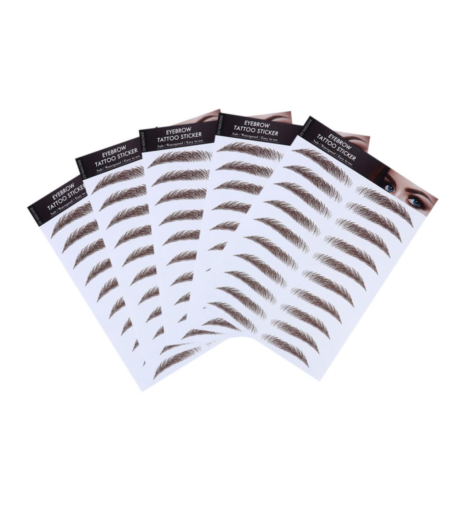 NOLITOY 5pcs Eyebrow Stickers Instant Transfer Black Stickers Eyebrow Stencils Make up 3d Transfer Stickers - Buy Online on GoSupps.com