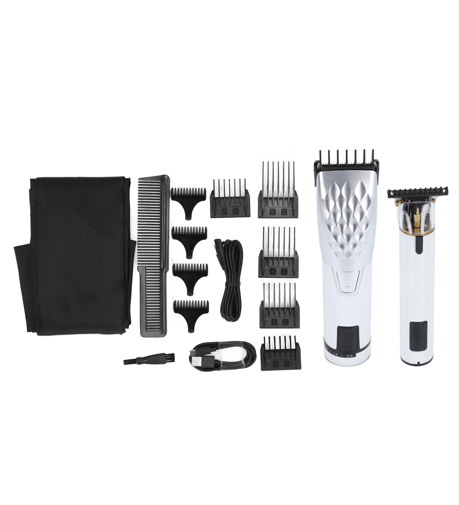 Electric Hair Trimmer Set High Power Professional Hair Clipper Kit with LED Display Rechargeable Grooming Clippers Includes 9 Guide Combs for Efficient Home Haircuts - Buy Online on GoSupps.com