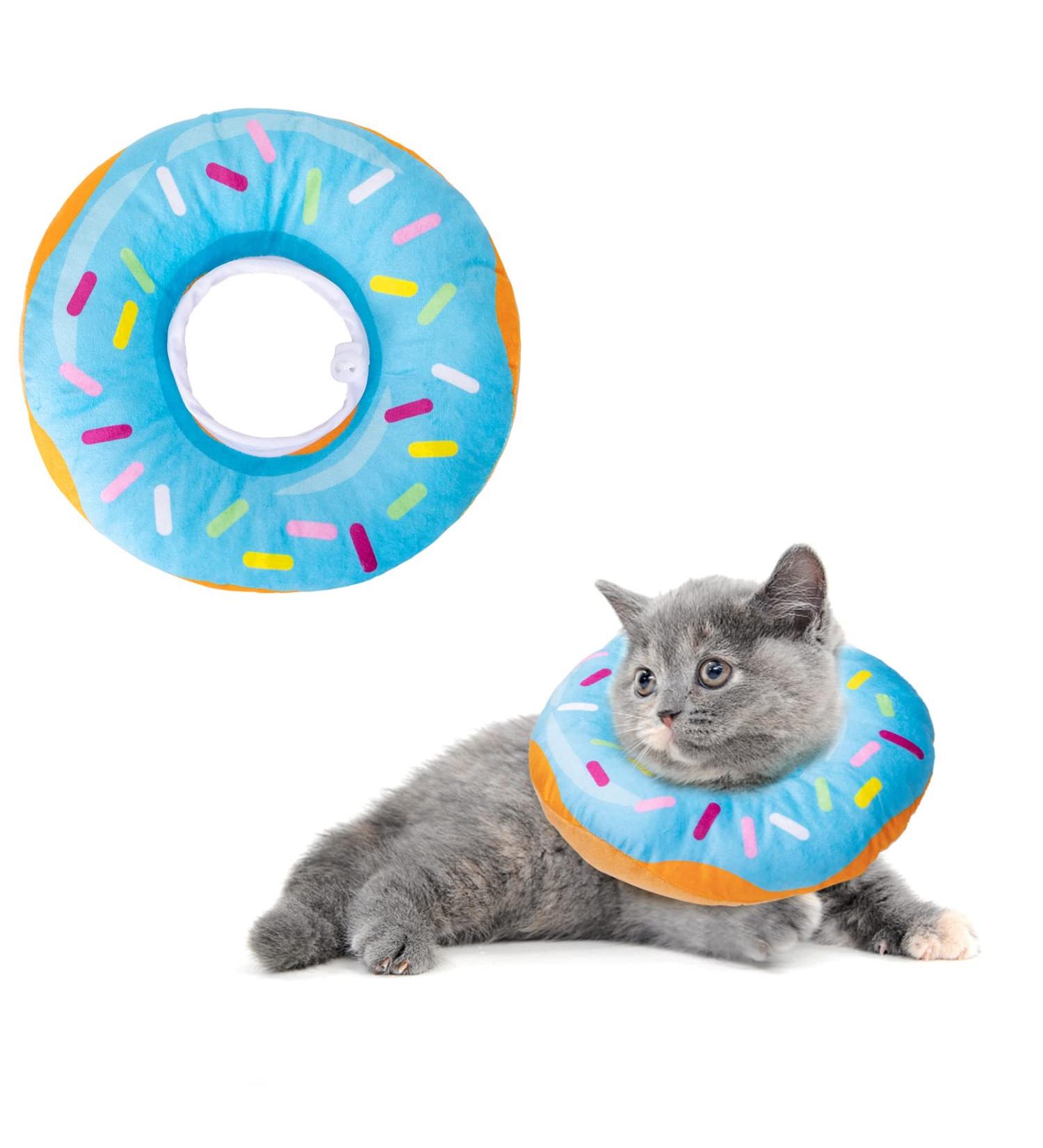 Nobleza Soft Adjustable Cat Recovery Collar - Small Elizabethan Cone for Kitten After Surgery - Buy Online on GoSupps.com