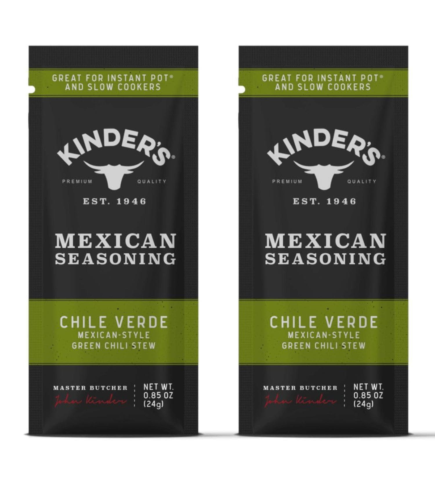 Kinder's Chile Verde Mexican Style Green Chili Stew Seasoning 0.85oz (2 Pack)