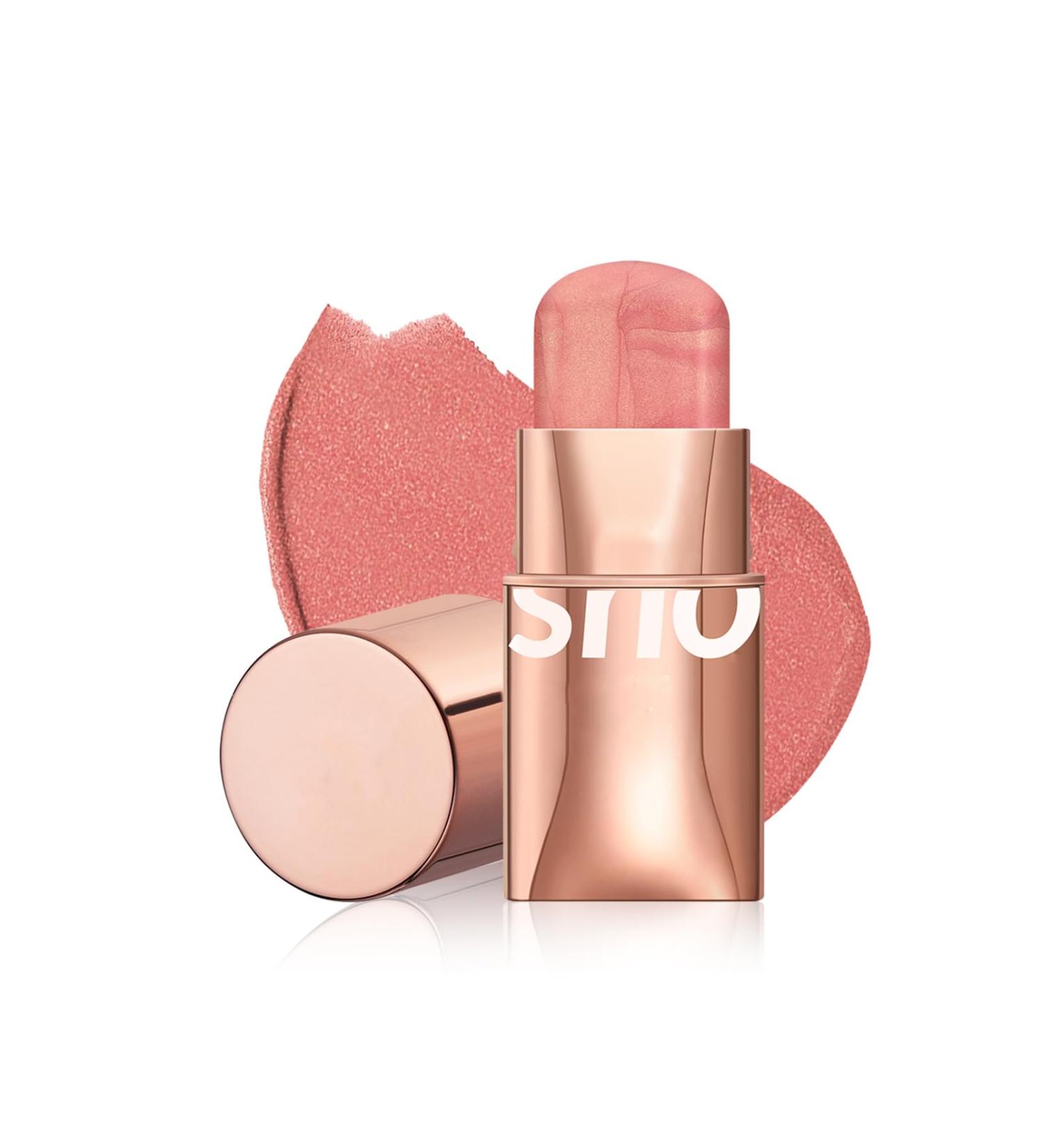 Waterproof Long-lasting 3-in-1 Blush Stick - Cream Blush for Lip Cheek Eye - Shimmer Pink - Moisturizing & Blendable - Easy to Use - Buy Online on GoSupps.com