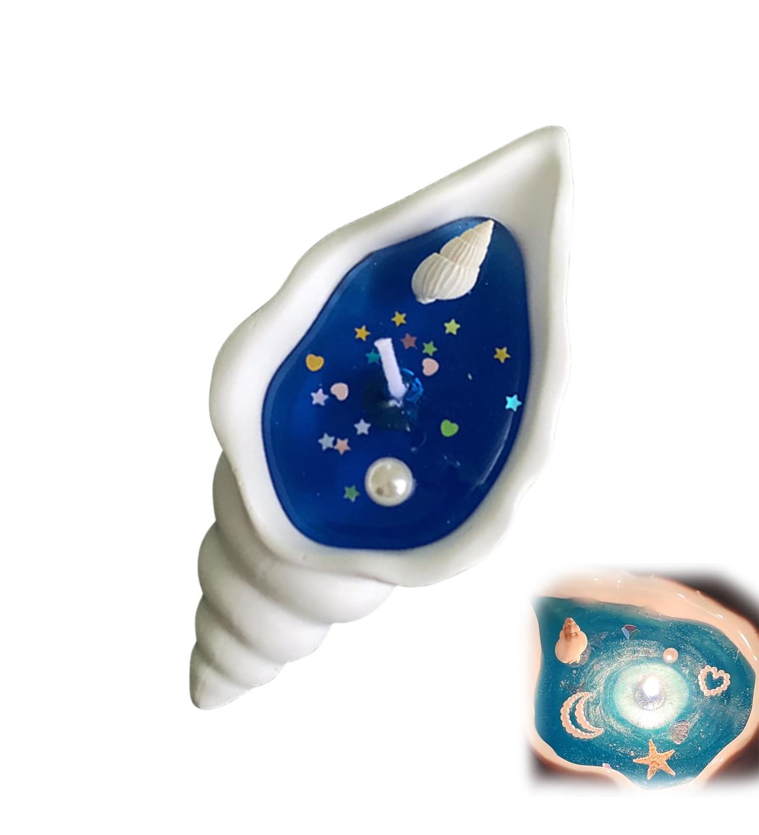 Hand-Made Natural Scented Candles - Sparkling Conch Shell Soy Wax Gel with Essential Oils | Therapeutic Decorative Gifts for Women & Meditation Stress Relief - Buy Online on GoSupps.com