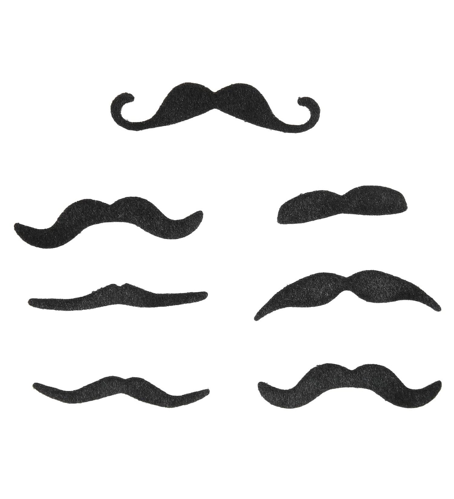 7 Pcs Fake Mustache Self Adhesive Fake Mustache Novelty Black Mustache Stickers Set for Cosplay Costume and Halloween Party - Buy Online on GoSupps.com