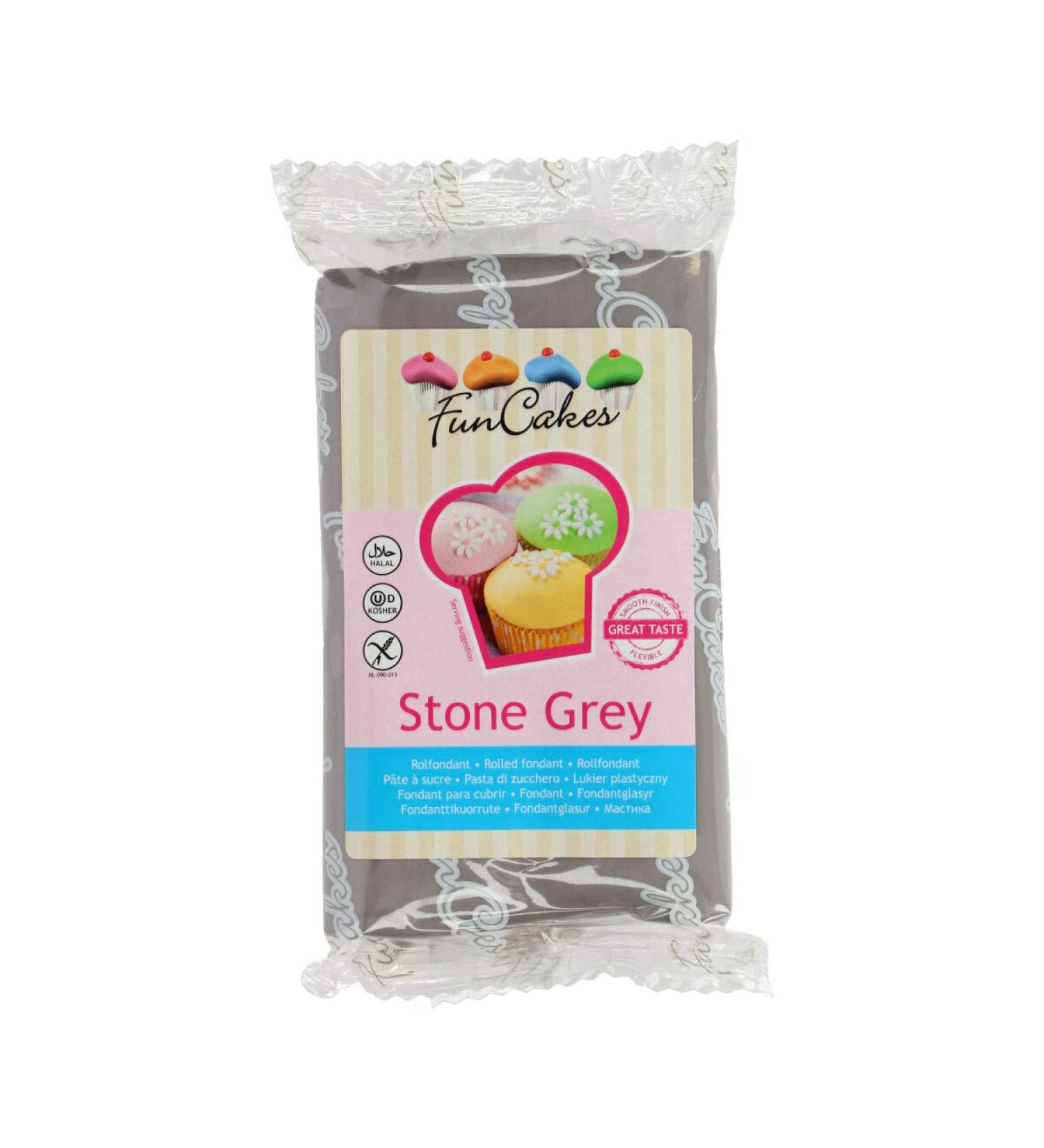 Buy FunCakes Fondant - Stone Grey 4x250g | Premium Baking Decoration for Cakes & Pastries - International Shipping Available - Buy Online on GoSupps.com