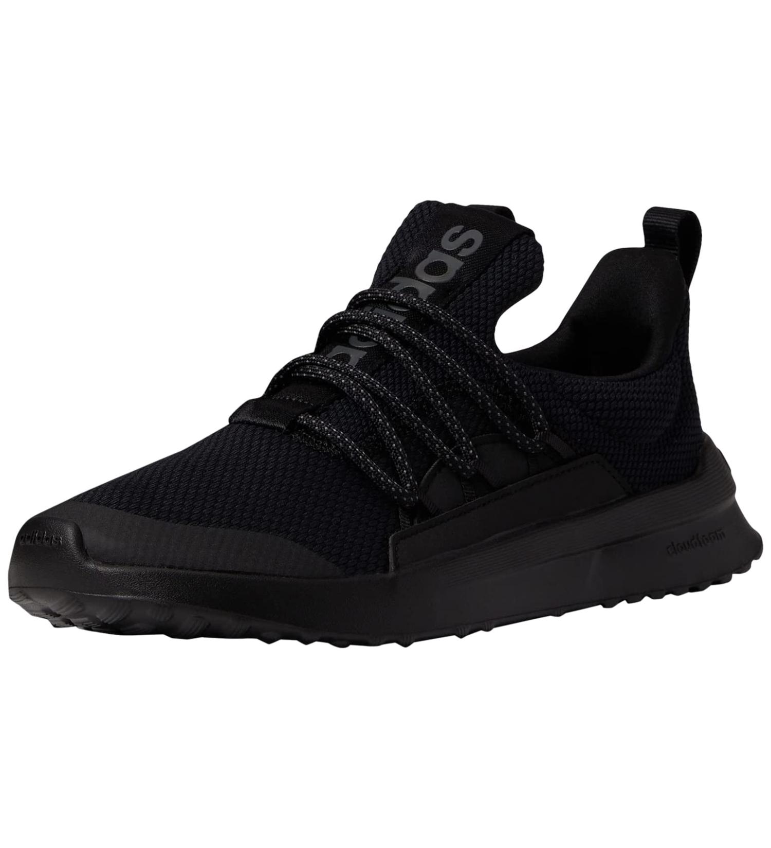 adidas Unisex-Child Lite Racer Adapt 5.0 Running Shoe Big Kid (8-12 Years) 5 Big Kid Black/Black/Grey