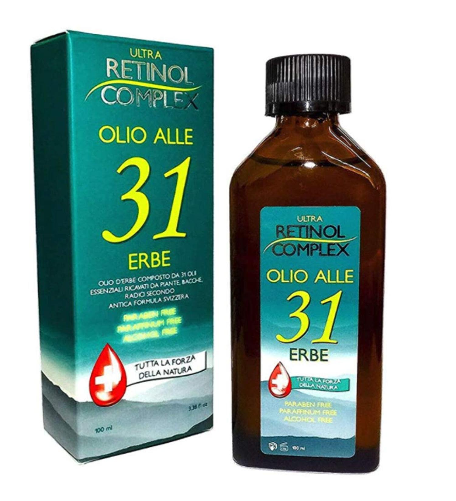 Buy TradeShop Retinol Complex Oil with 31 Herbs - Paraben-Free 100 ml - Soothes Headaches - International Shipping Available - Buy Online on GoSupps.com
