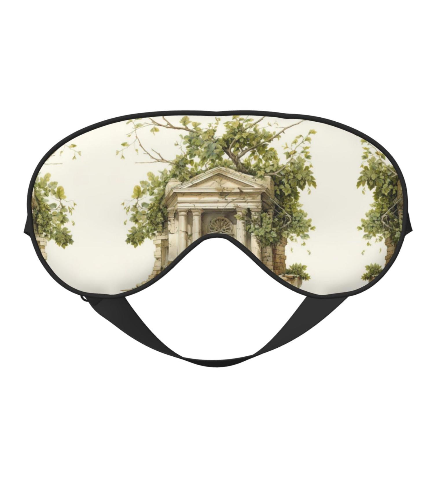 SSIMOO Antique Roman Olive Branch & Greek Sleep Mask | Adjustable Breathable Eye Mask for Comfortable Sleep - International Shipping Available - Buy Online on GoSupps.com