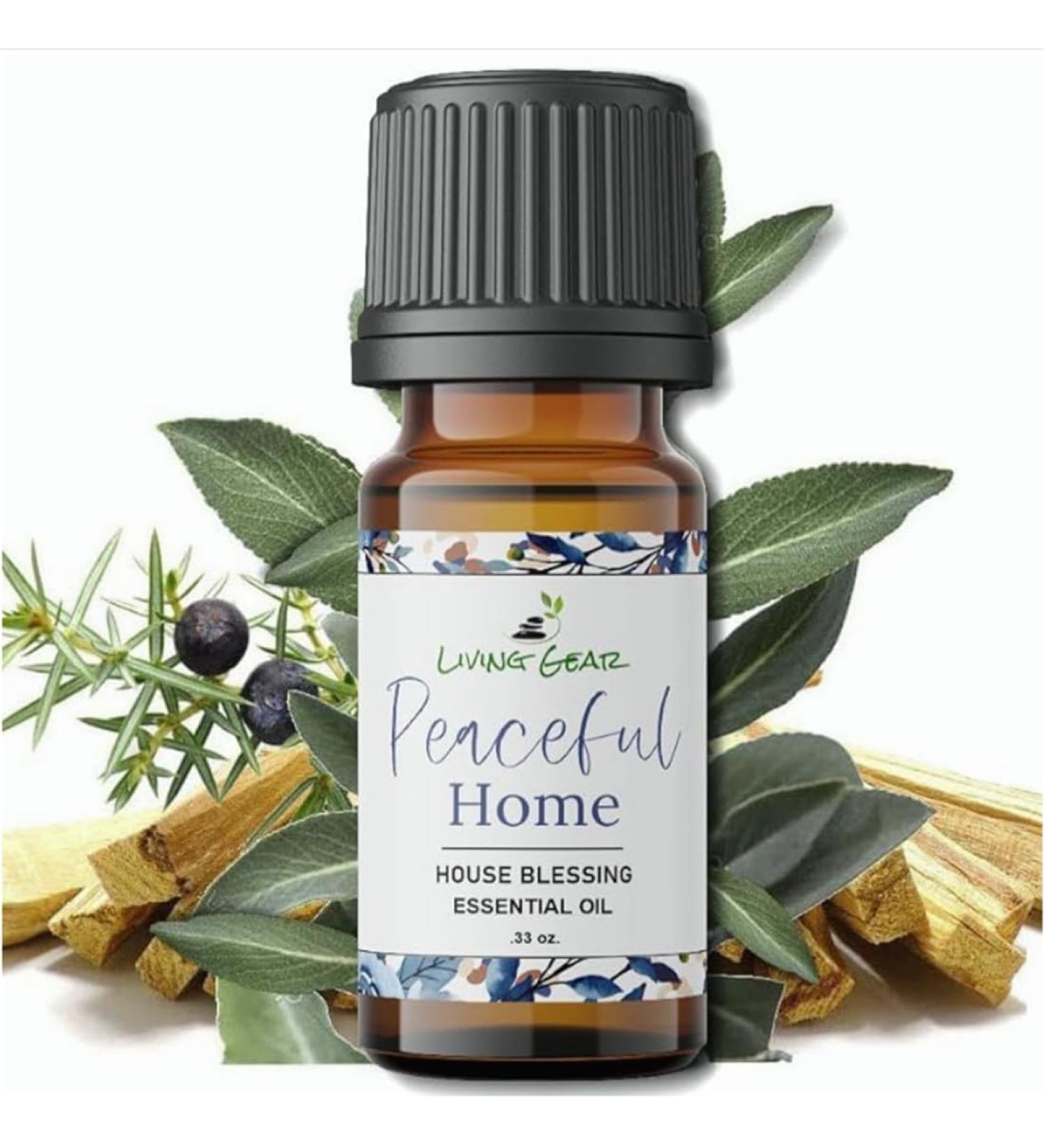 Peaceful Home Essential Oil - House Blessing & Purification | 100% Organic | Crystal-Infused | Restore Balance & Harmony - 0.33 oz - Buy Online on GoSupps.com