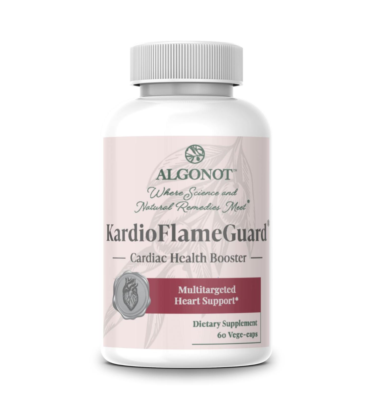 Algonot KardioFlameGuard Heart Health Supplement Cardiovascular Support with Allicin Folinic Acid Isoquercetin Berberine